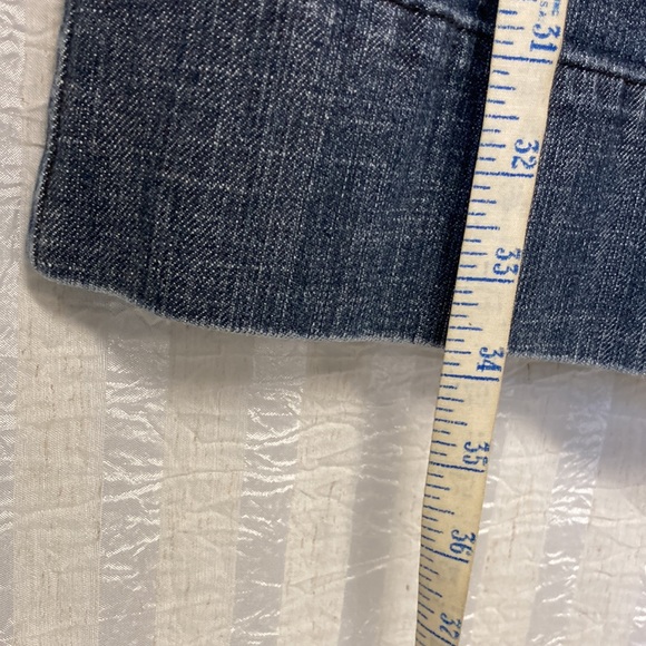 Chico’s blue denim pedal pushers/capri jeans, Chico’s size 3/Large - Picture 14 of 14